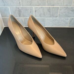 Ann Taylor High Cut Leather Shootie Pump - Missy